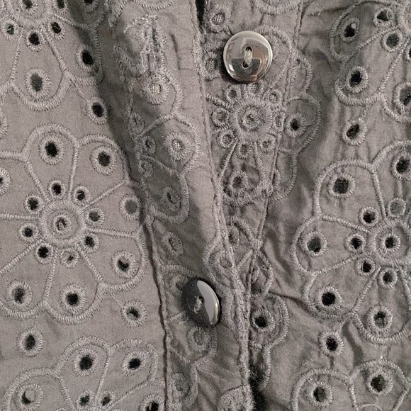 Eyelet Button Down Dress - Picture 3 of 4